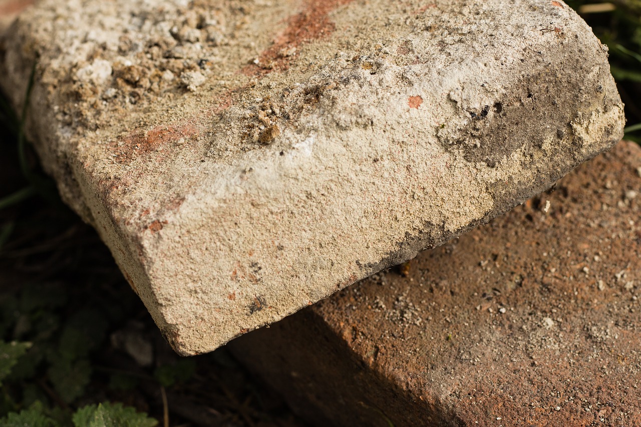 bricks construction site ground free photo