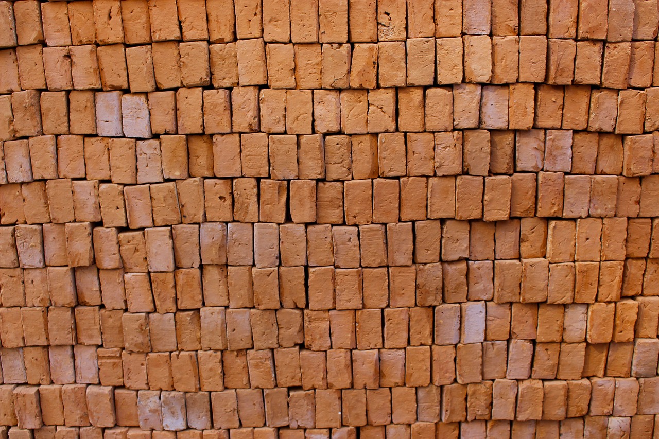 bricks stacked stack free photo
