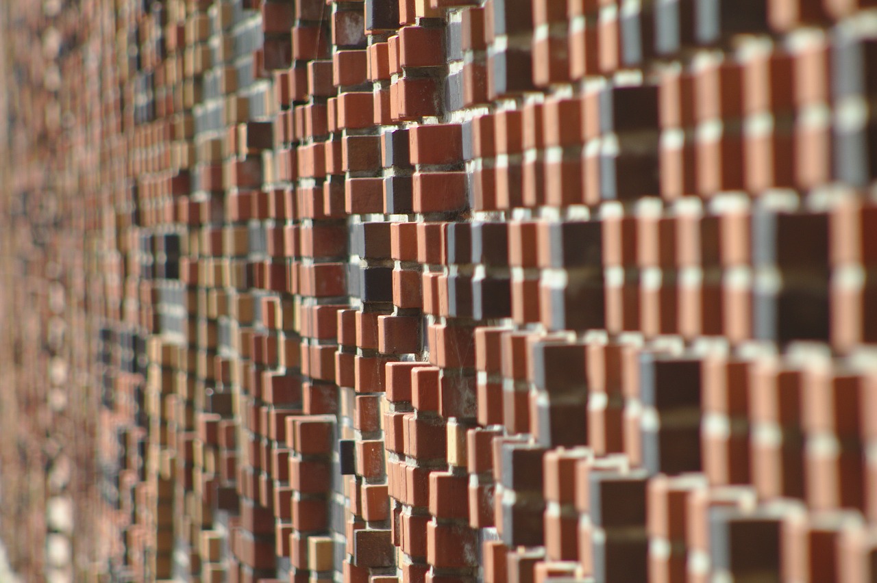 bricks wall mosaic free photo