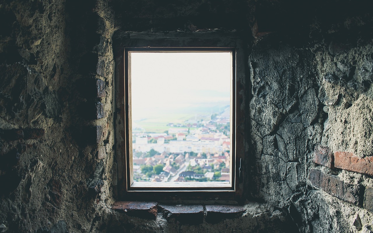 bricks stones window free photo