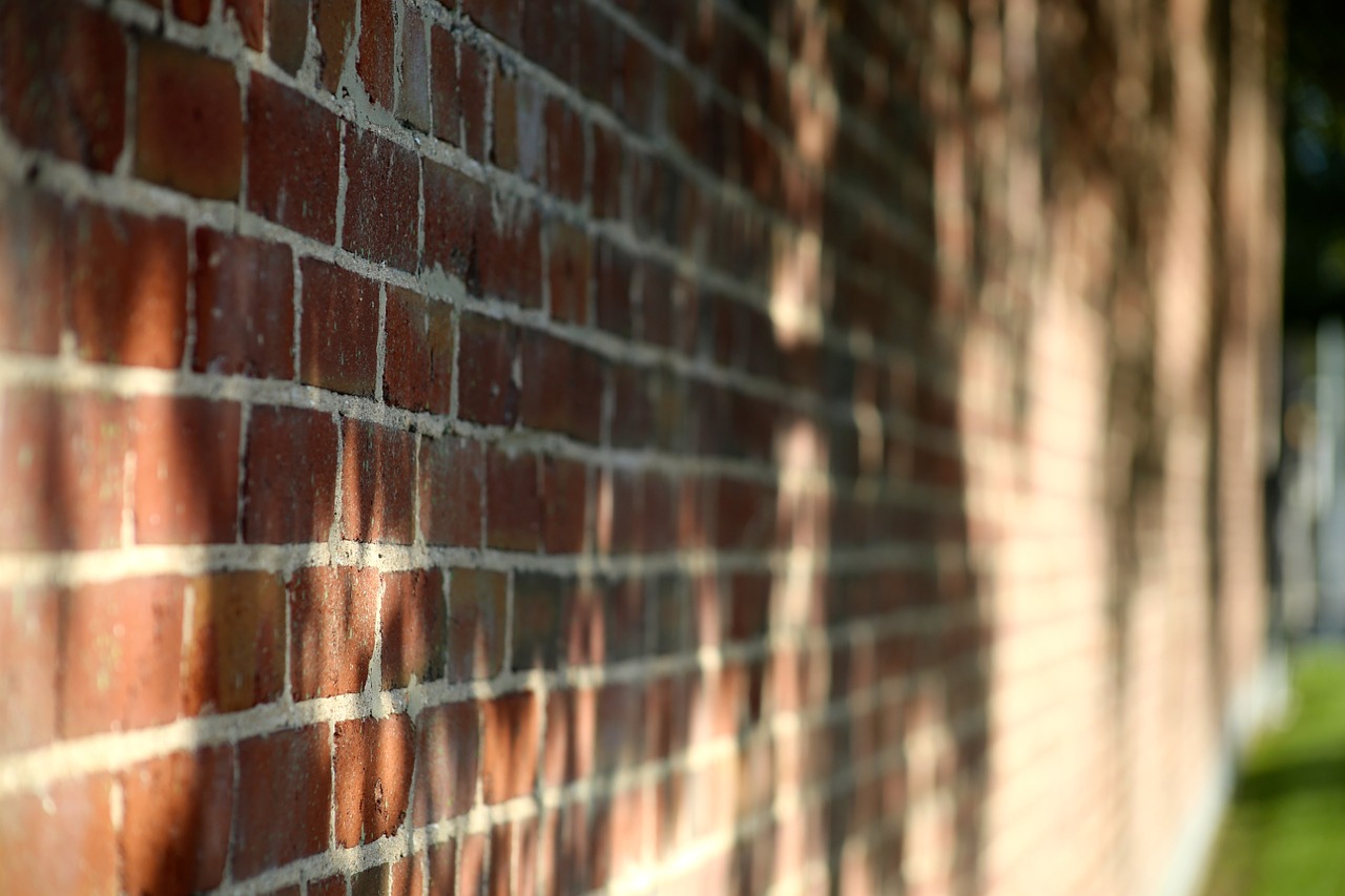 bricks wall outdoors free photo