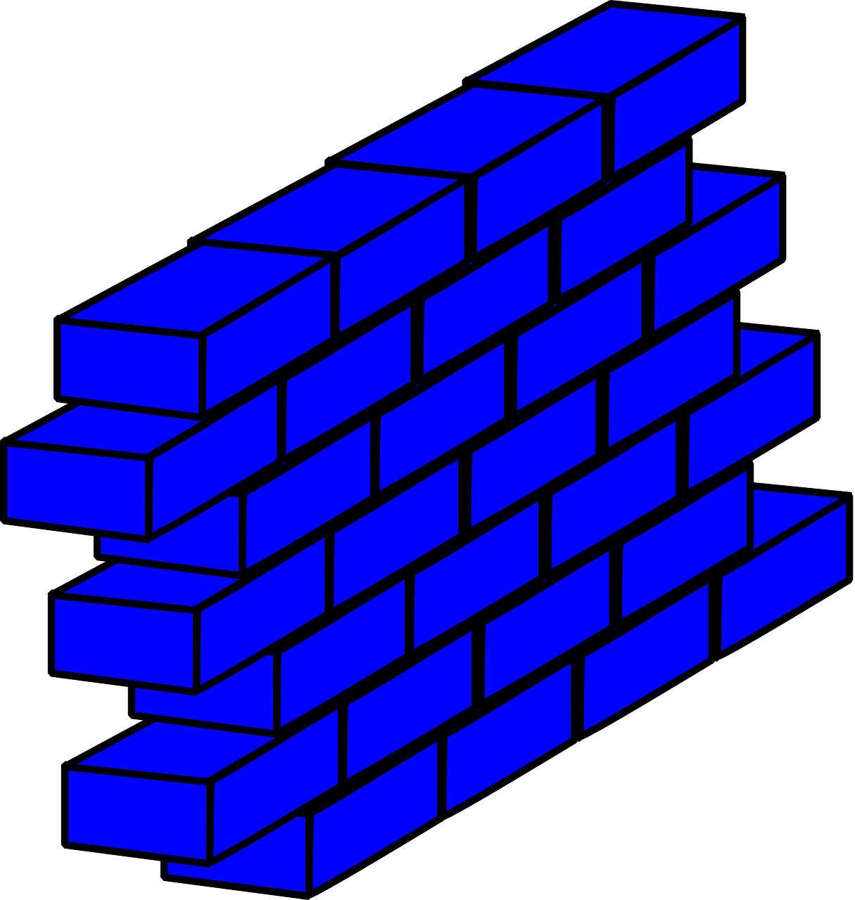 bricks blue bright free photo