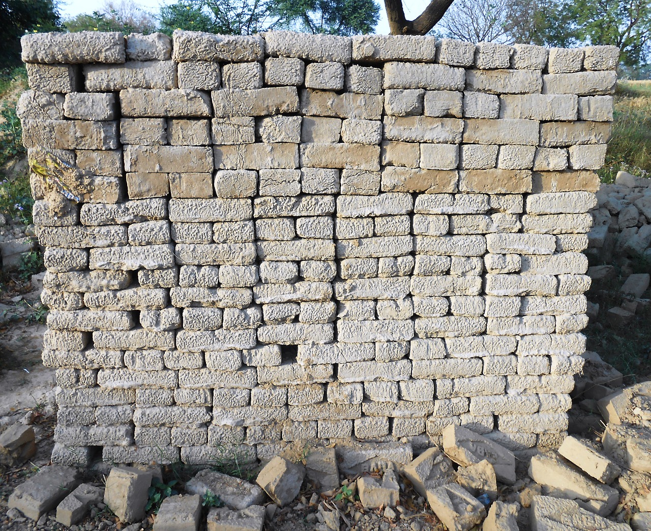 bricks stacked construction free photo