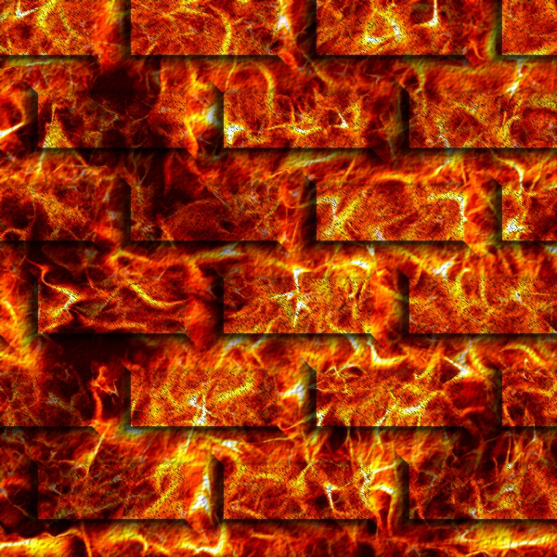 fire mosaic tile free photo