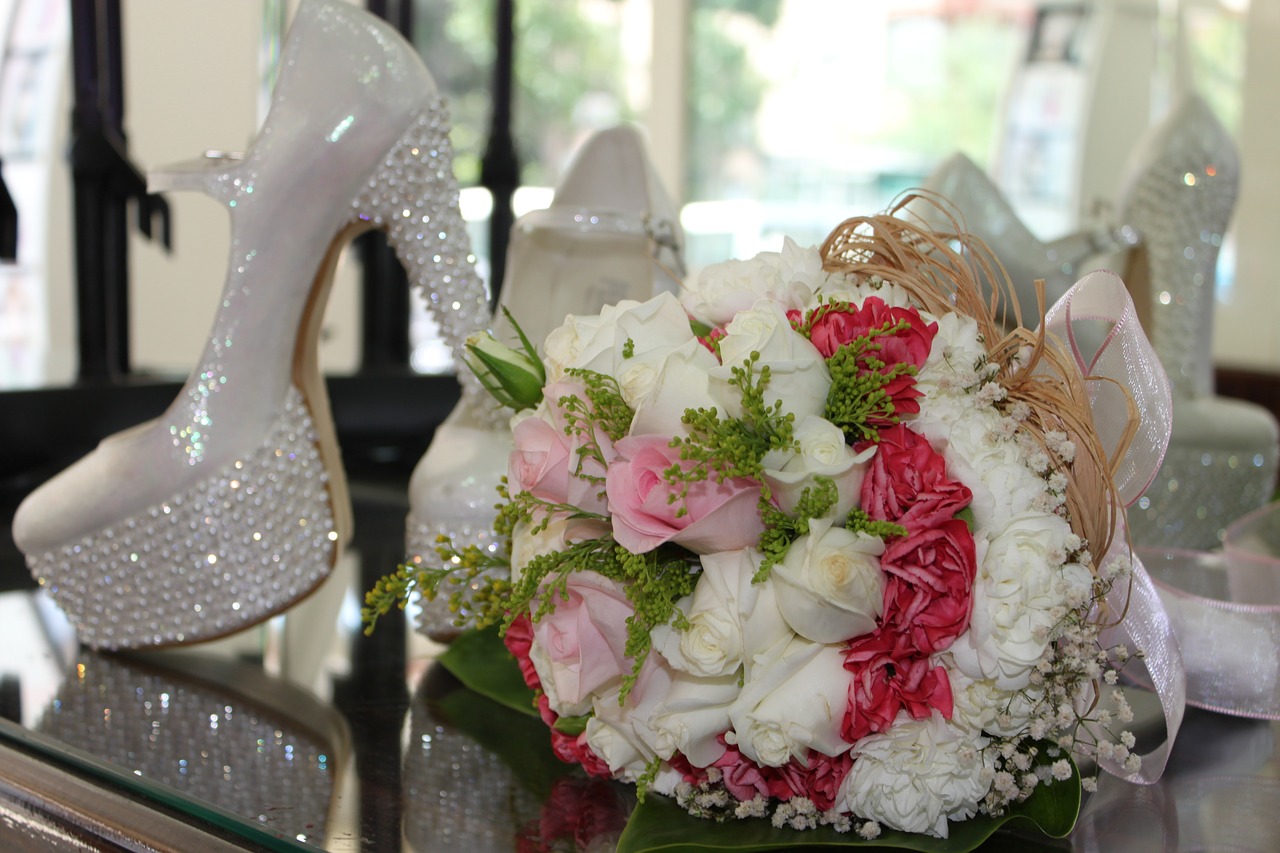 bridal bride's bouquet bride shoes free photo