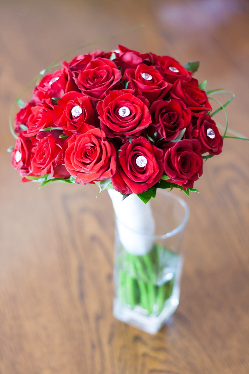 bridal bouquet roses free photo