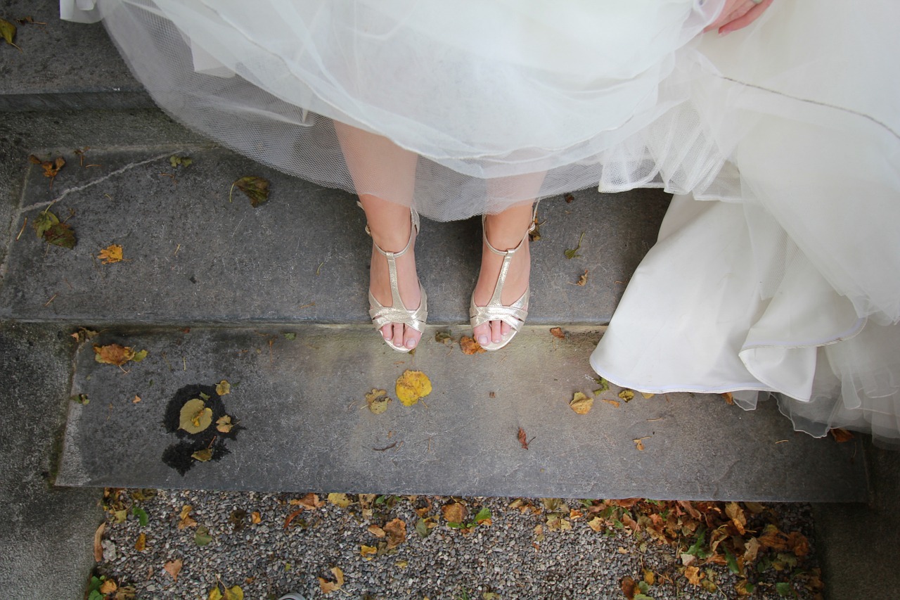 bride shoes feet free photo