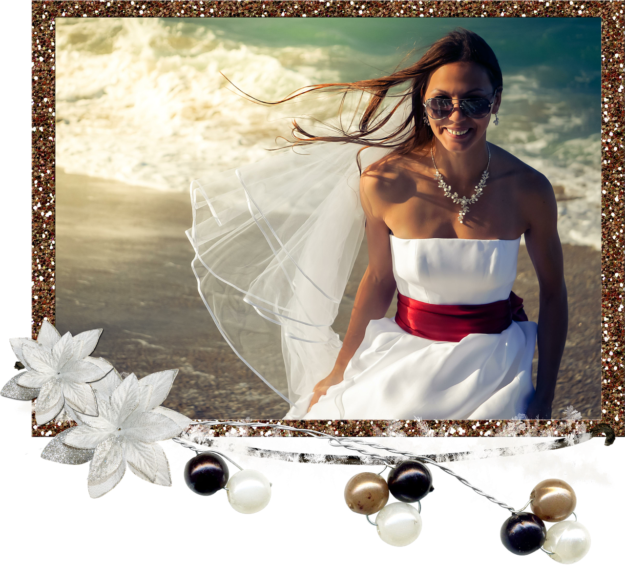 bride beach wedding dress free photo