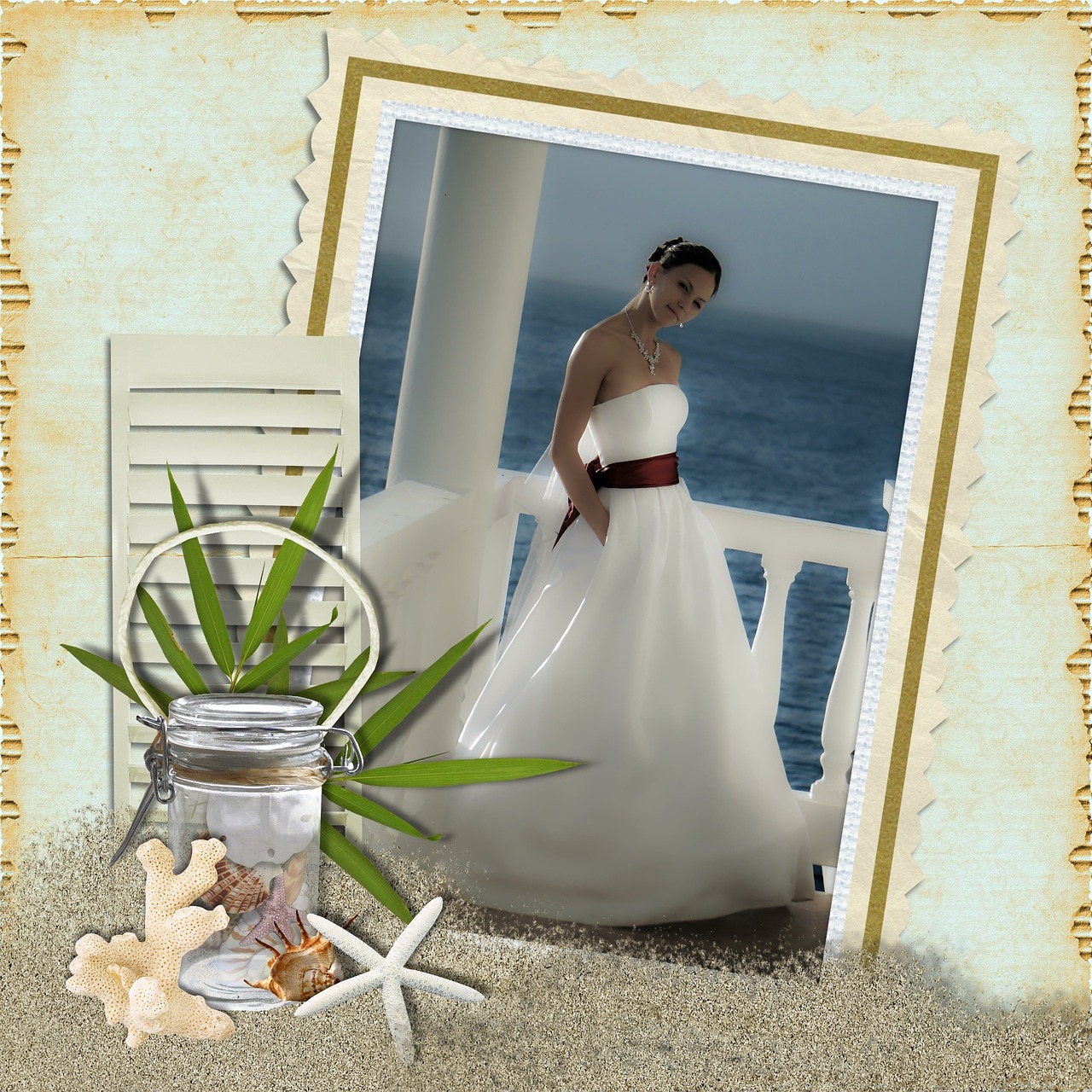 bride beach wedding dress free photo