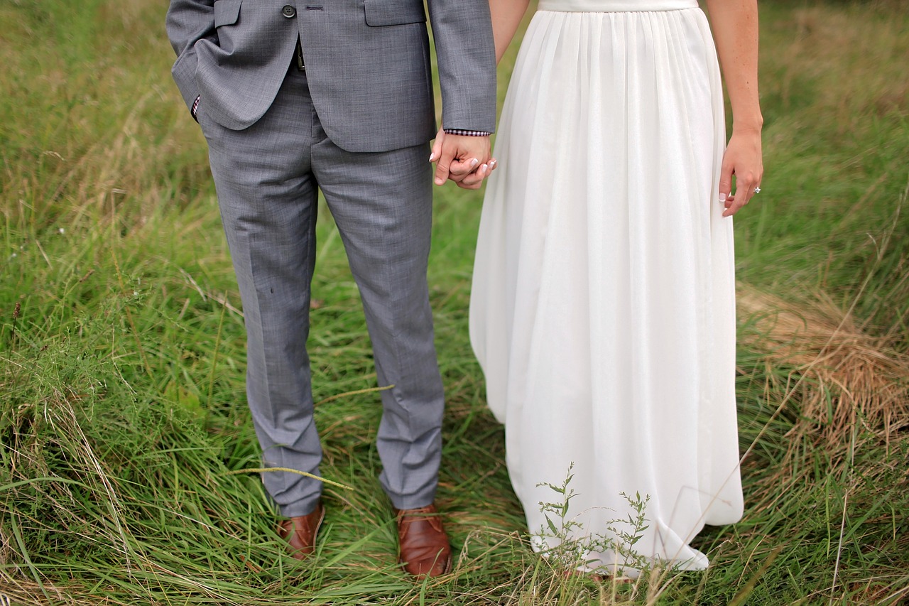 bride bride and groom field free photo