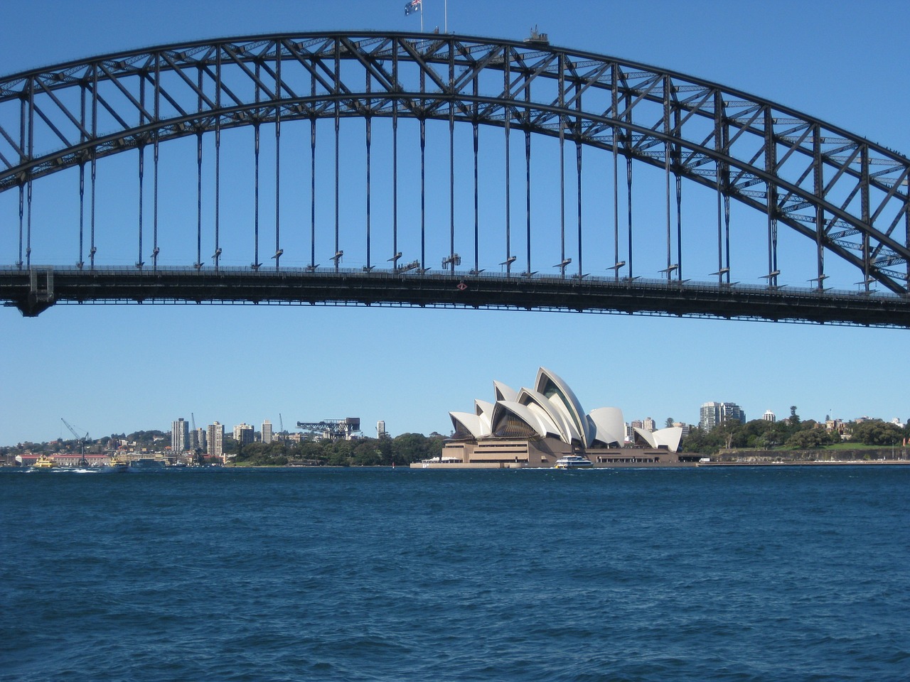 bridge australia sydney skyline free photo
