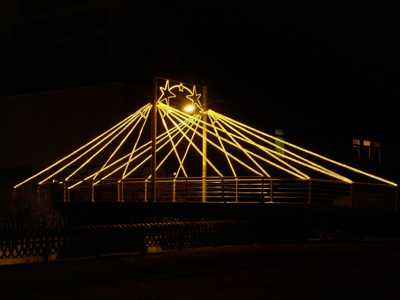 bridge night lighting free photo