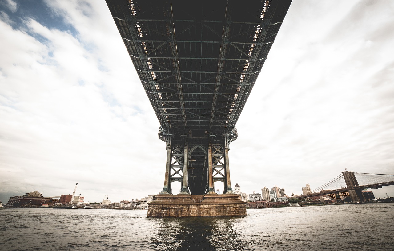 bridge river under free photo