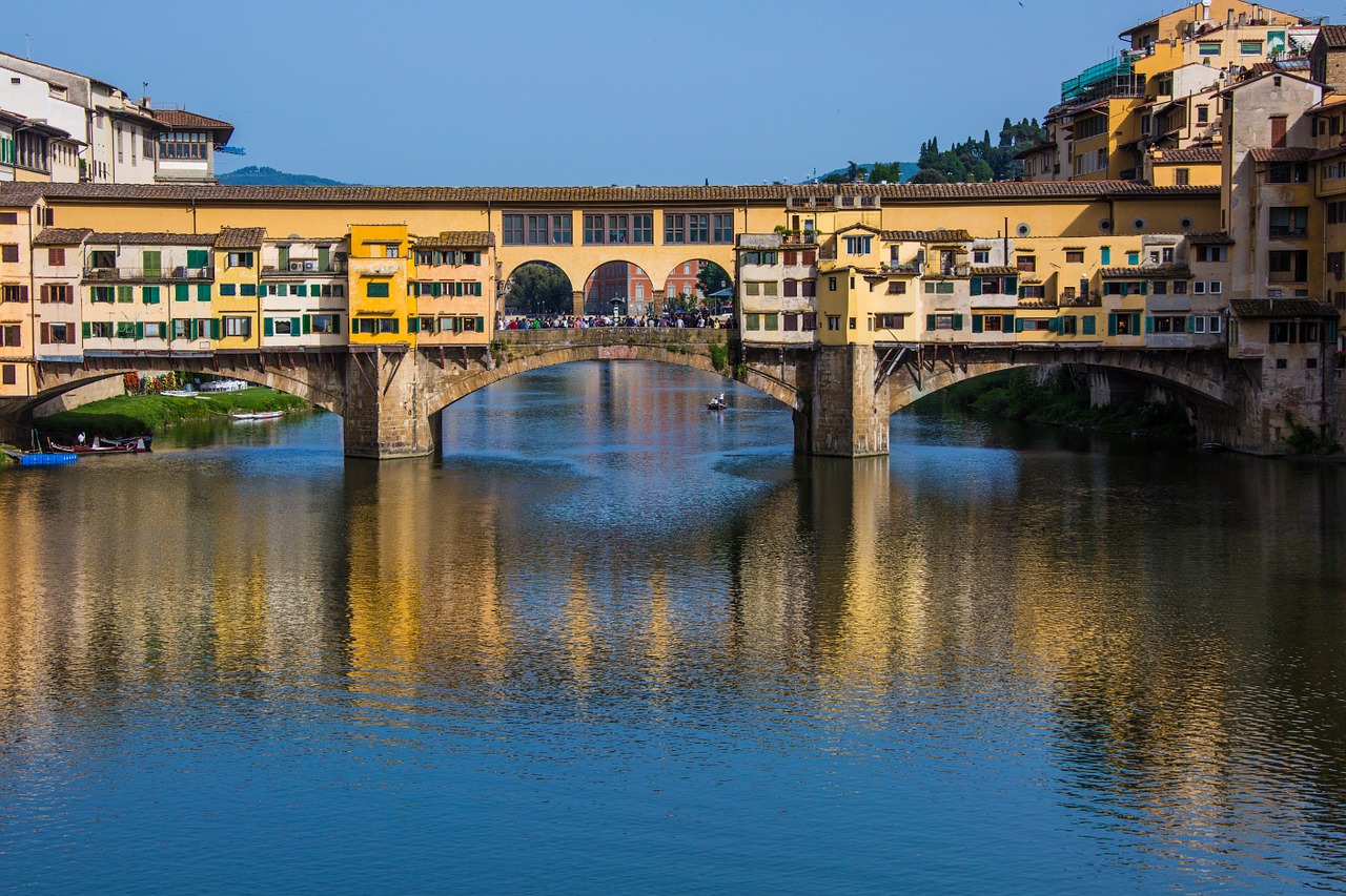 bridge reflection florence free photo