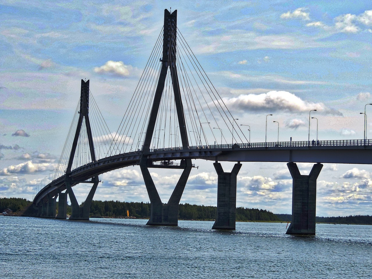 vaasa bridge summer free photo