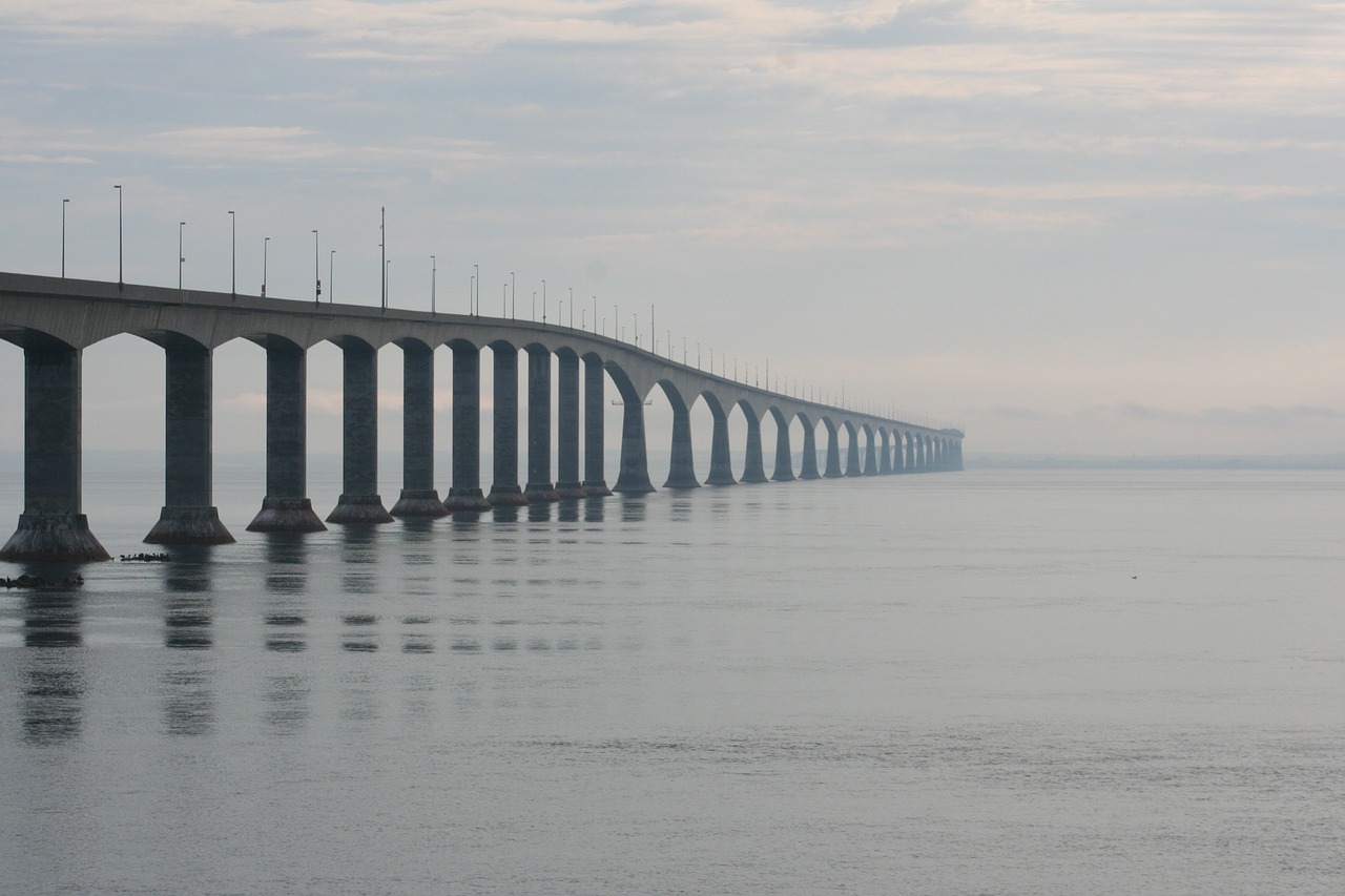 bridge sea side free photo