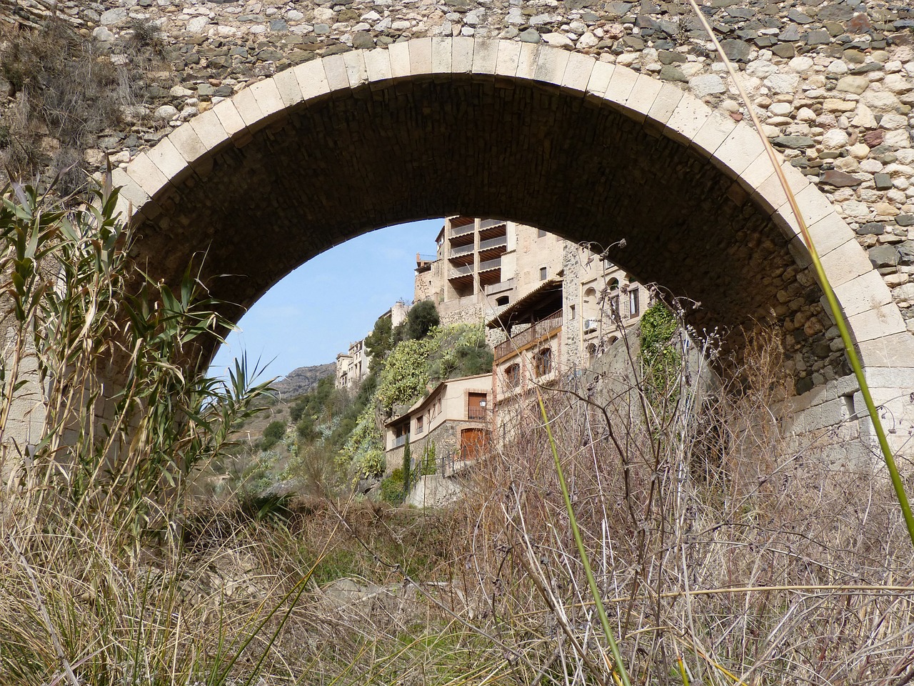 bridge arc landscape free photo