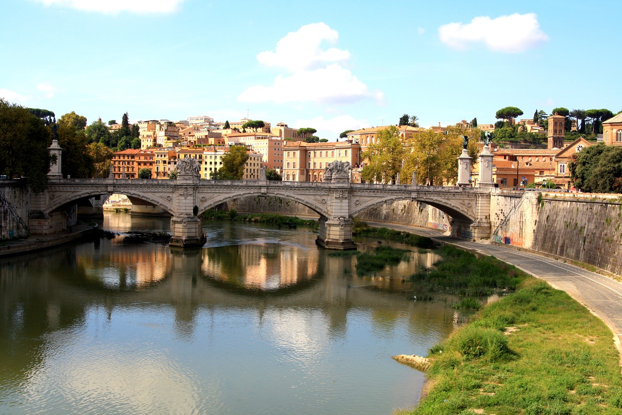 bridge picturesque river free photo