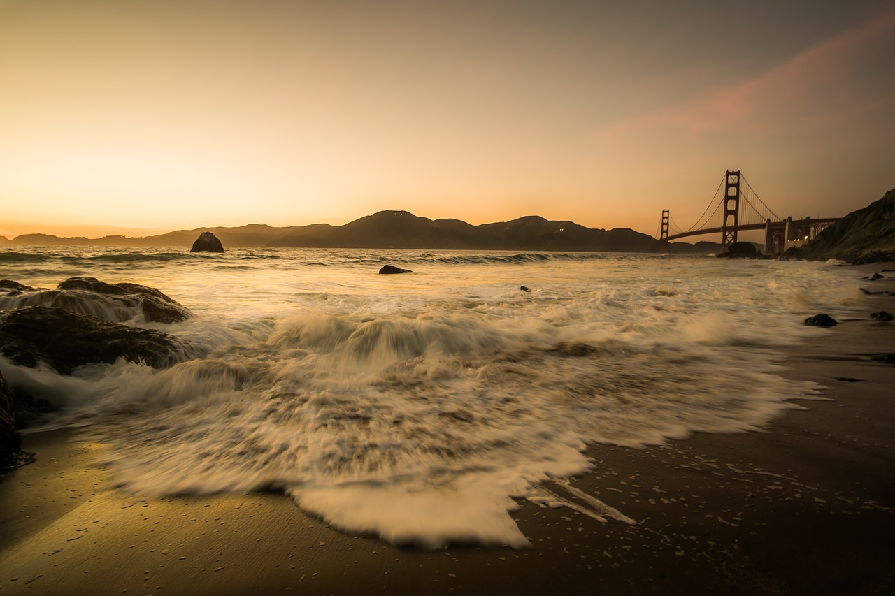 bridge golden gate bridge sea free photo