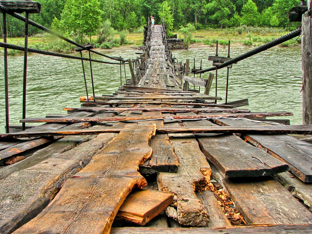 bridge footbridge wooden bridge free photo