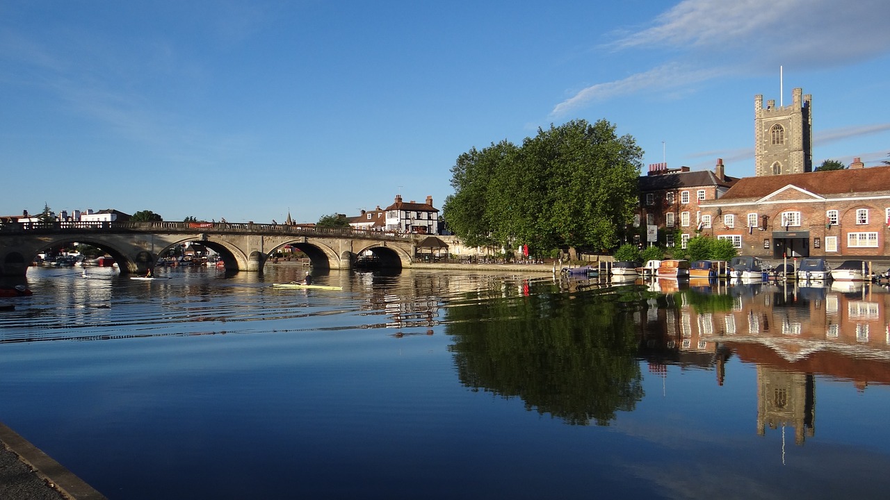 bridge henley bridge thames river free photo