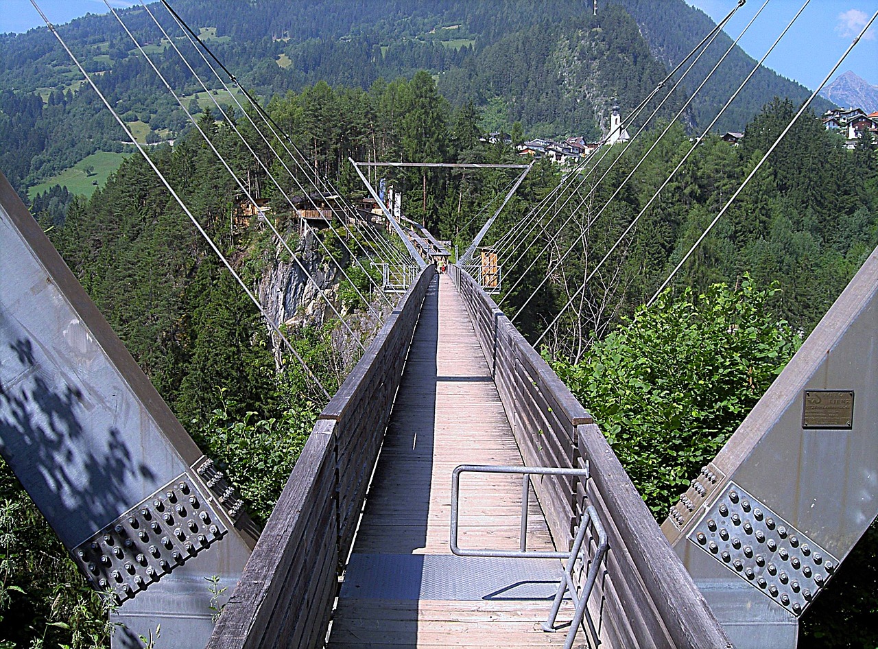 bridge tyrol suspension bridge free photo