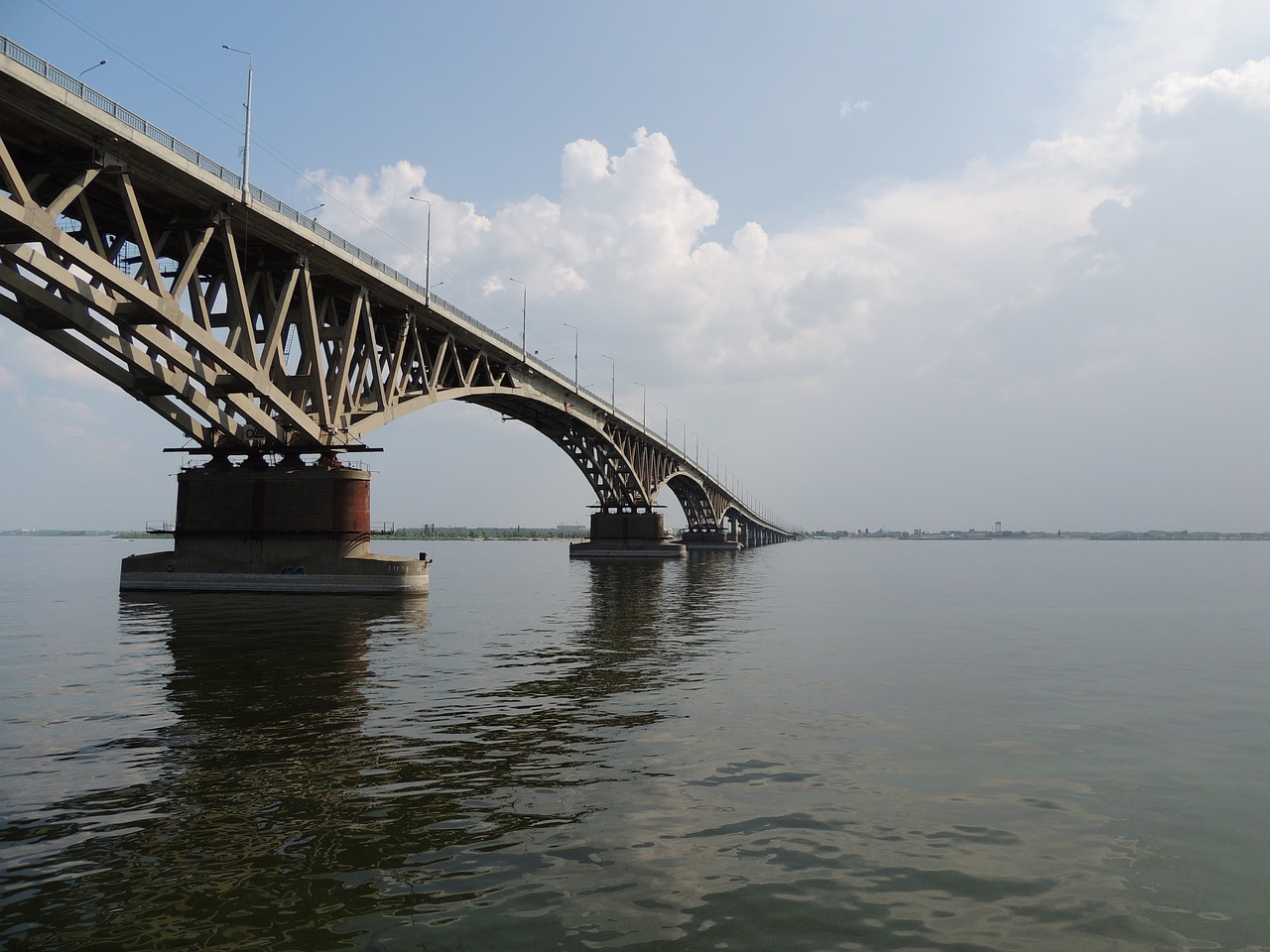 bridge volga river free photo