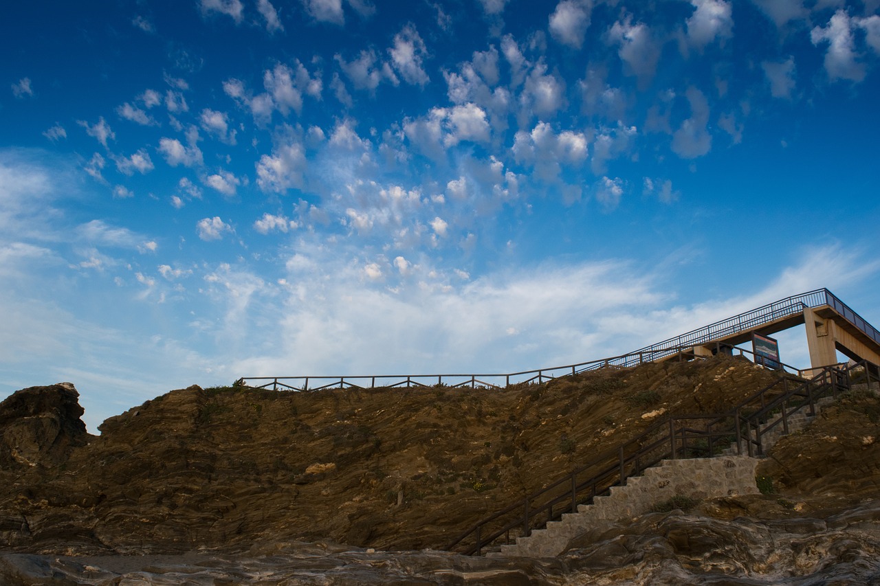 bridge sky clouds free photo