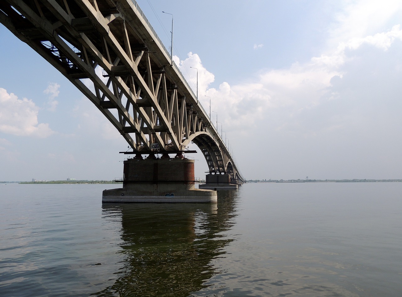 bridge river saratov free photo