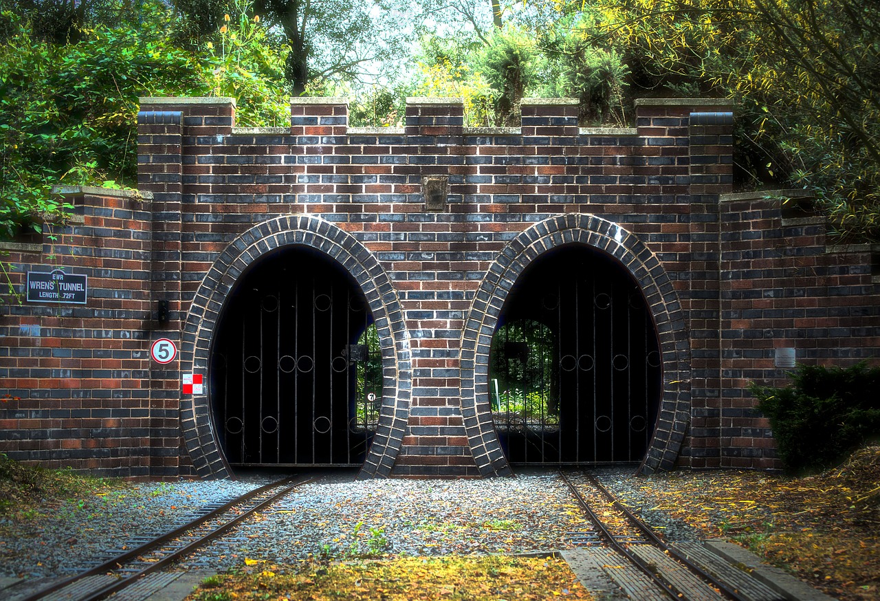 bridge train track miniture train free photo