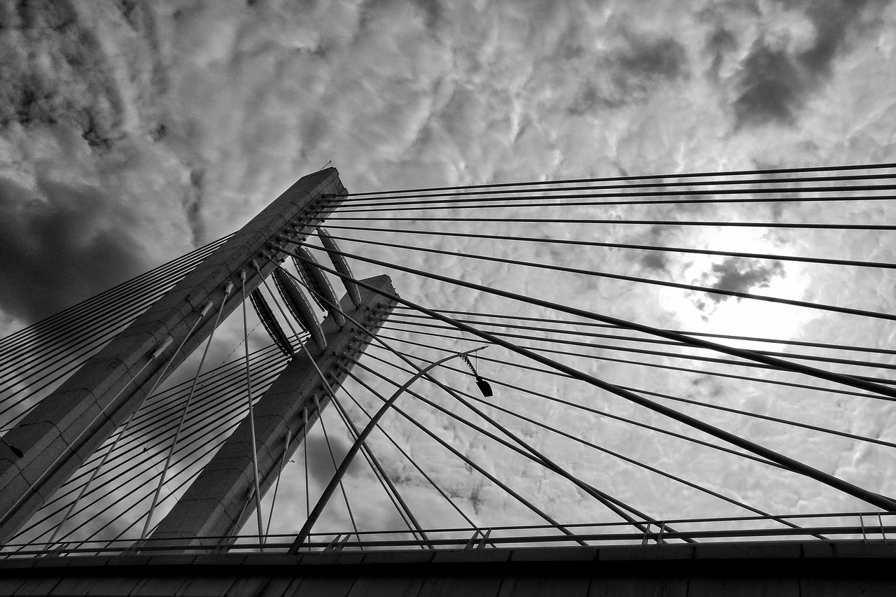 bridge black and white engineering free photo