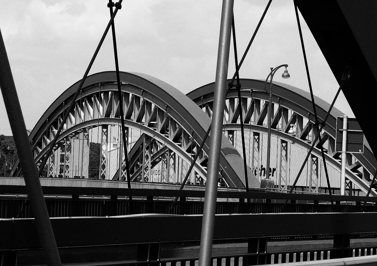 bridge river channel free photo