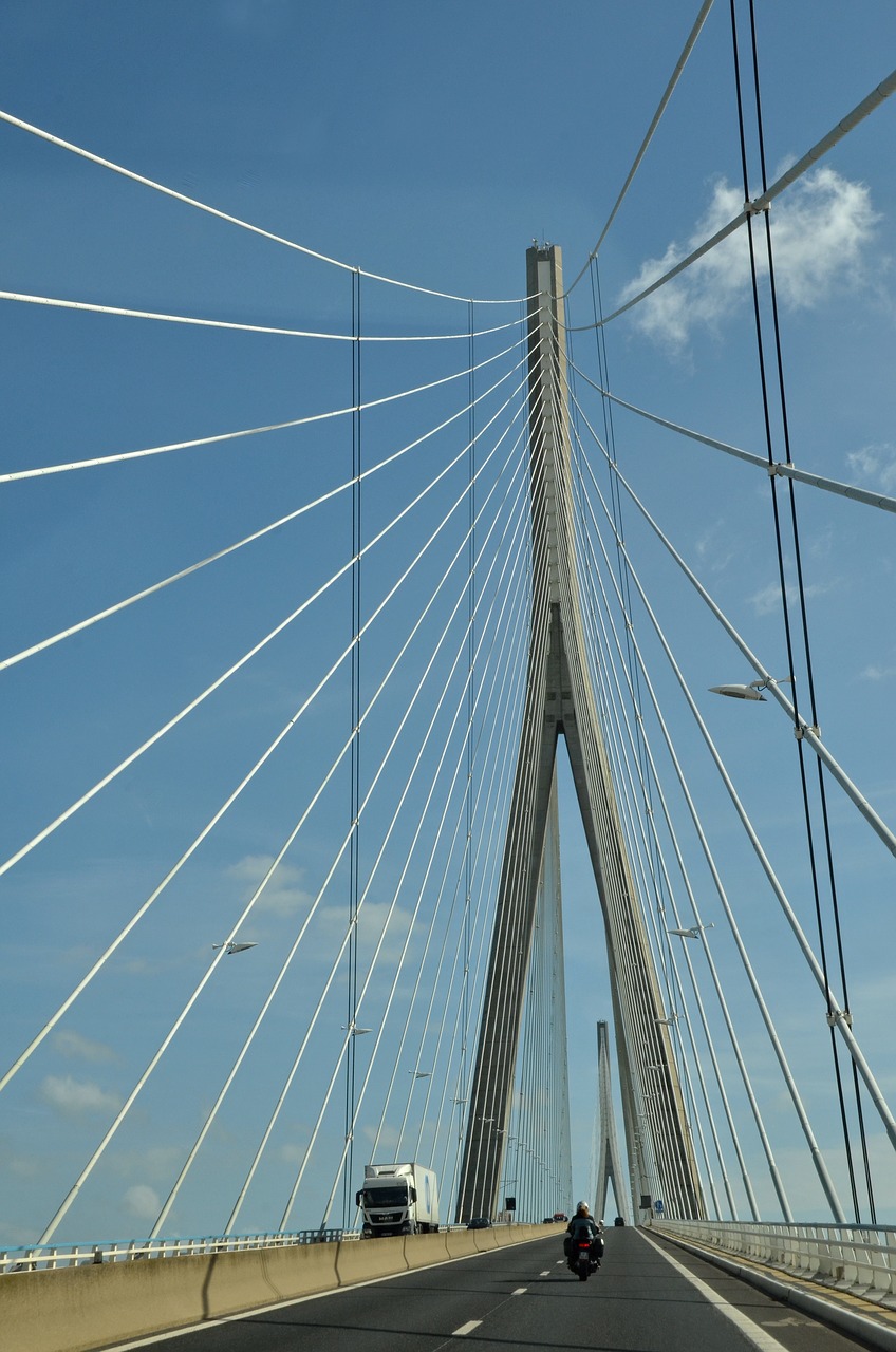 bridge cable-stayed bridge cable free photo