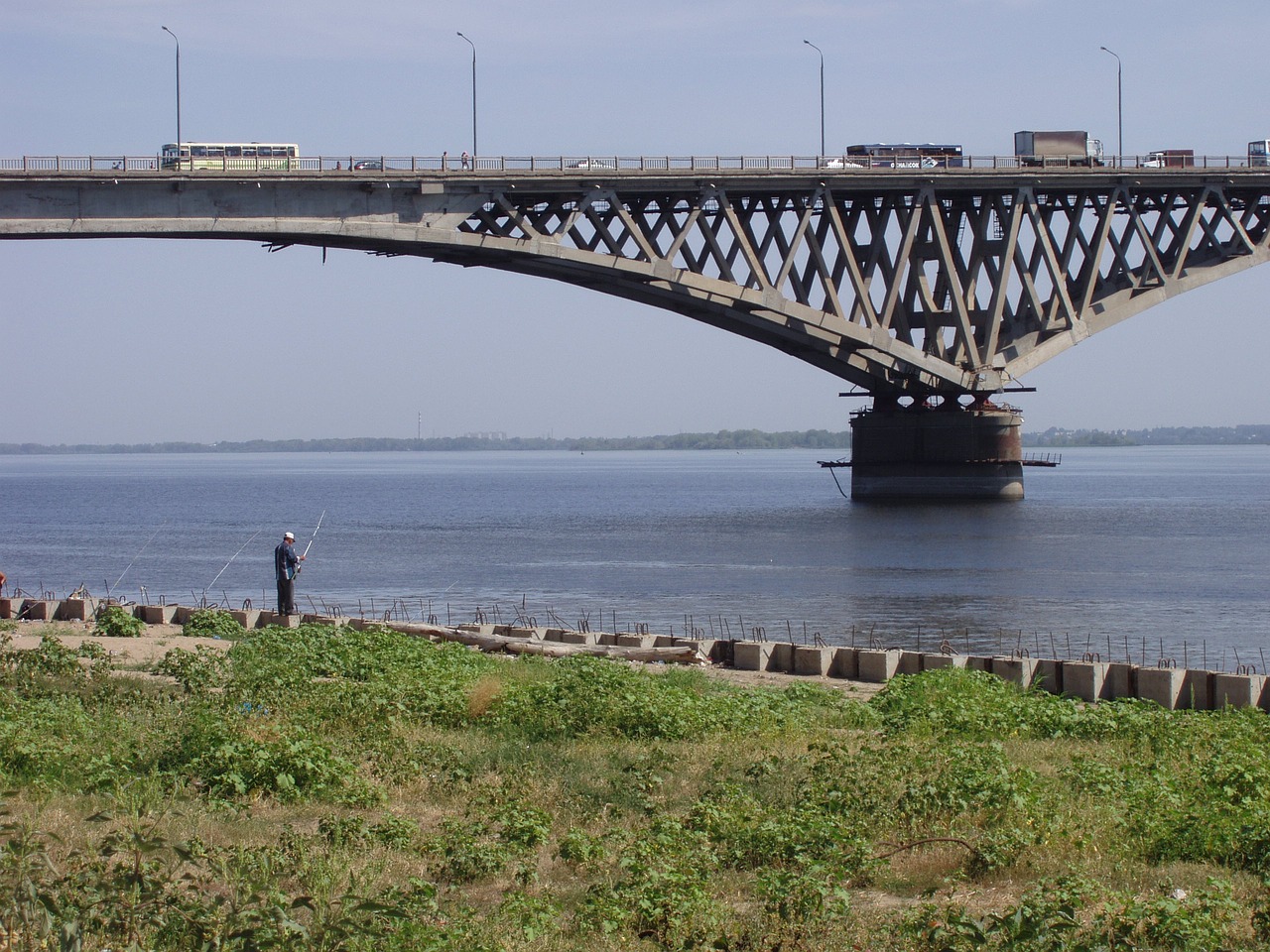 bridge river water free photo