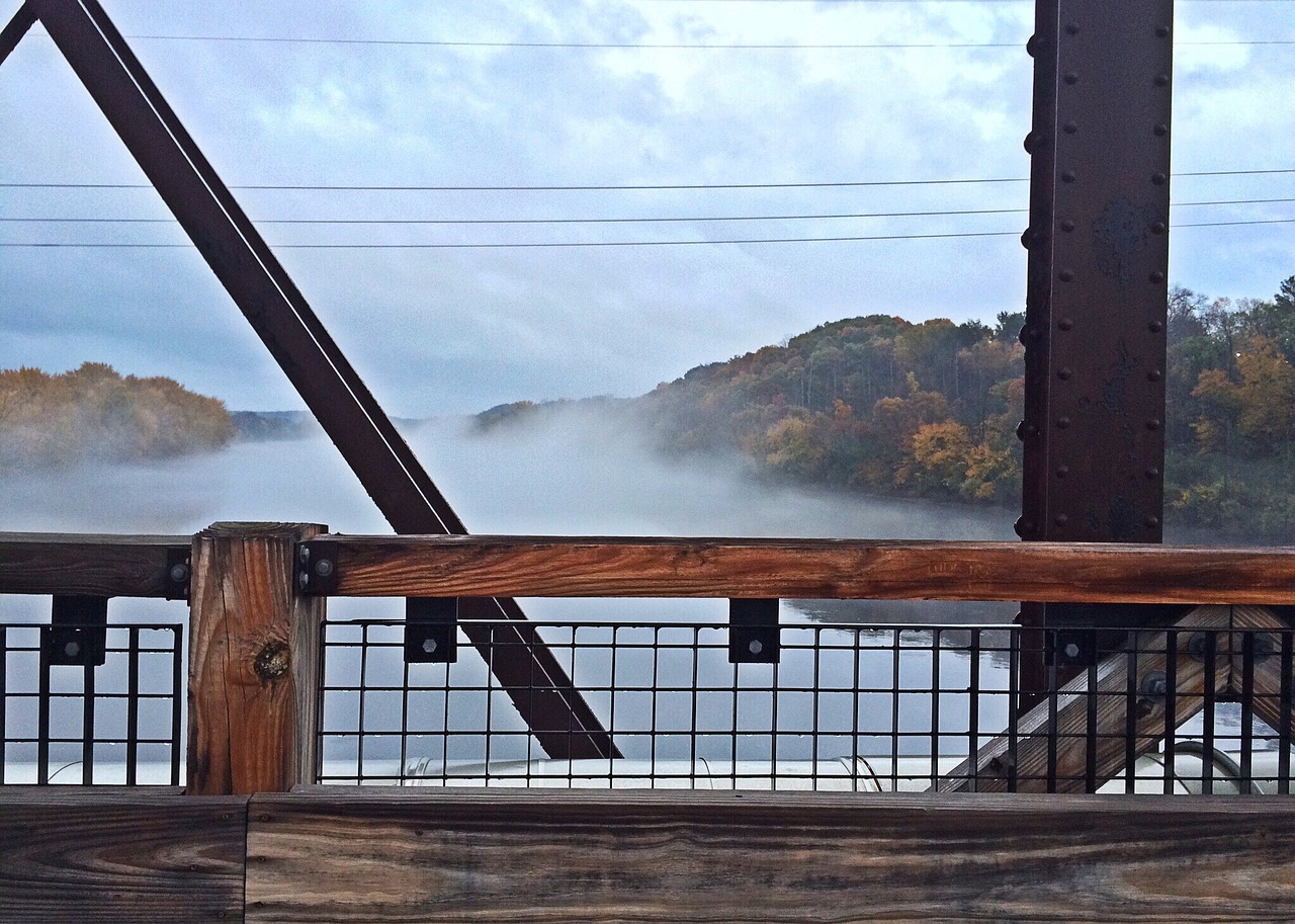 bridge river view free photo