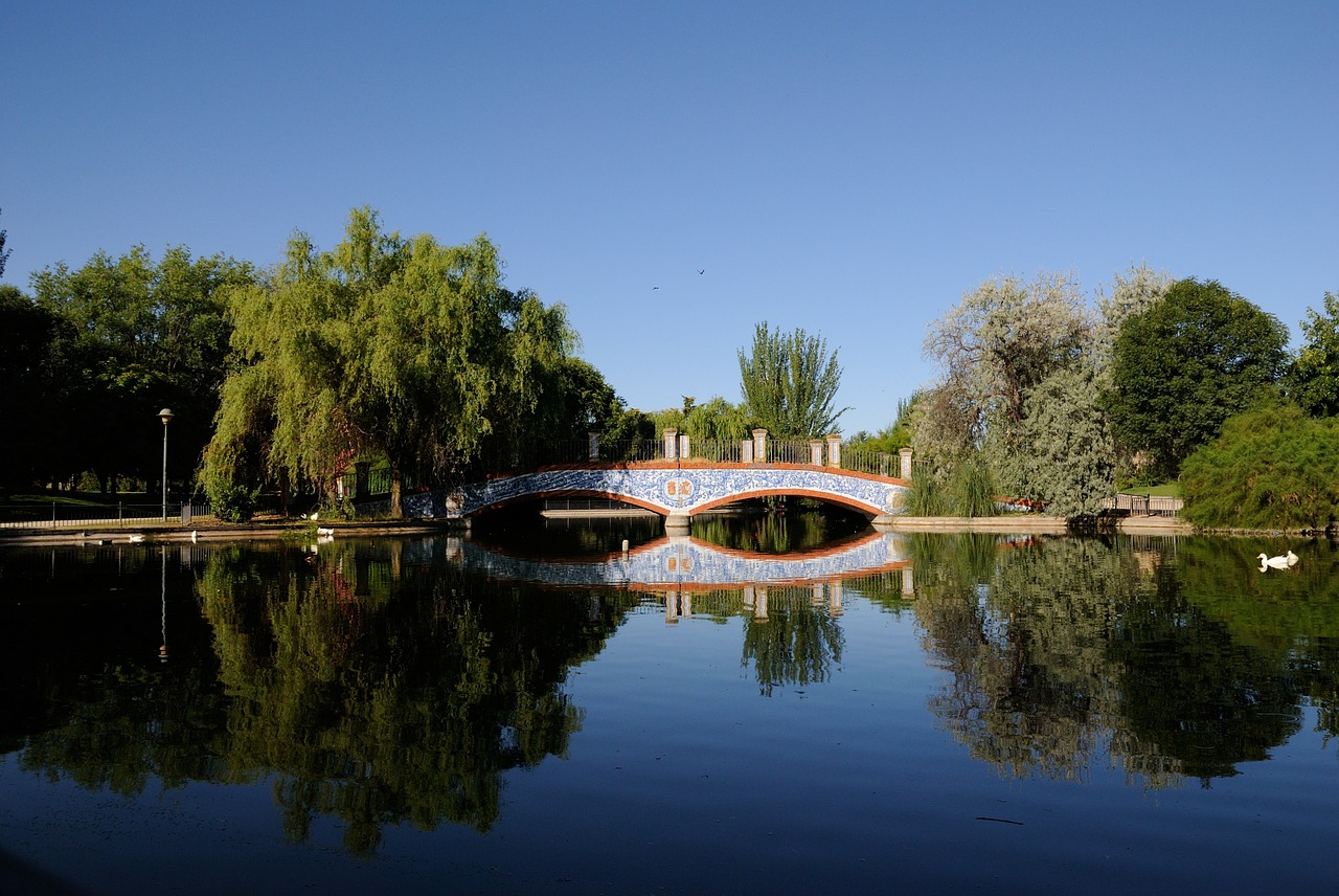 bridge park lake free photo