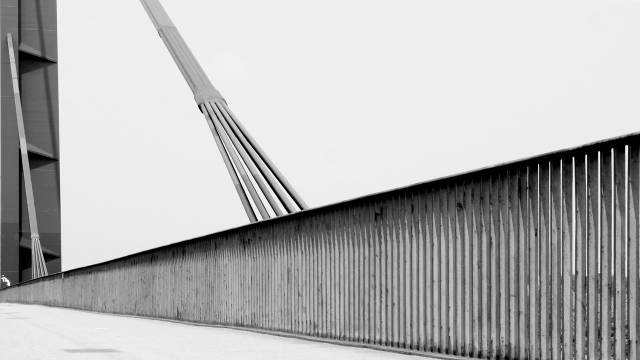 bridge black and white düsseldorf free photo