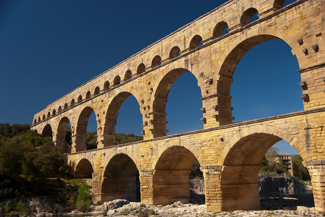 bridge pont du gard france free photo