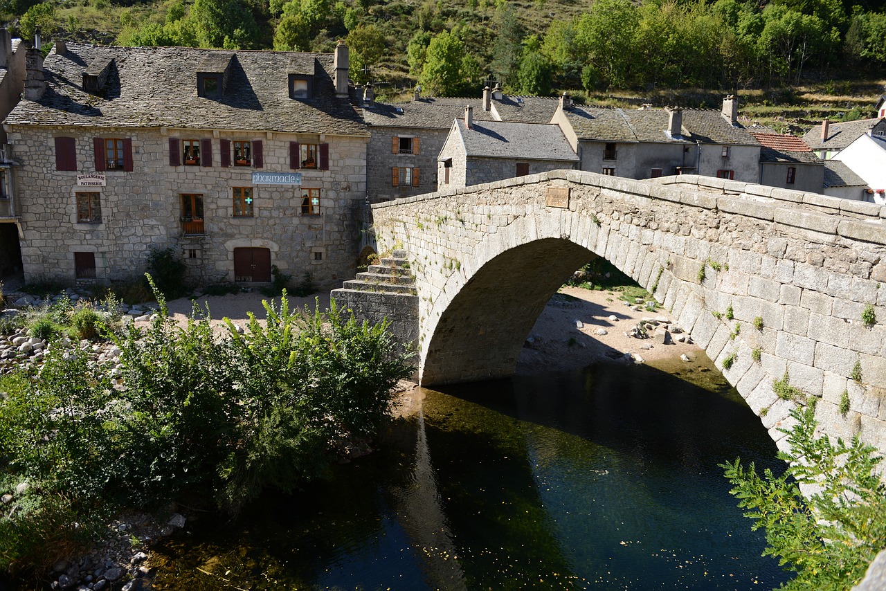 bridge river old town free photo