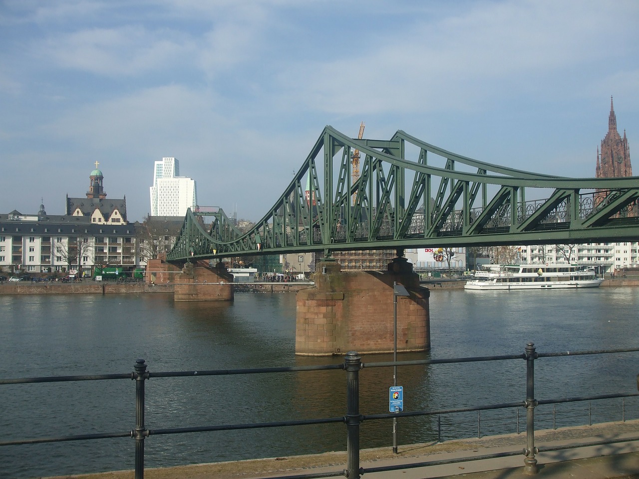 bridge frankfurt downtown free photo