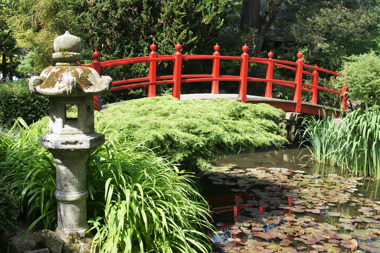 bridge japan japanese garden free photo