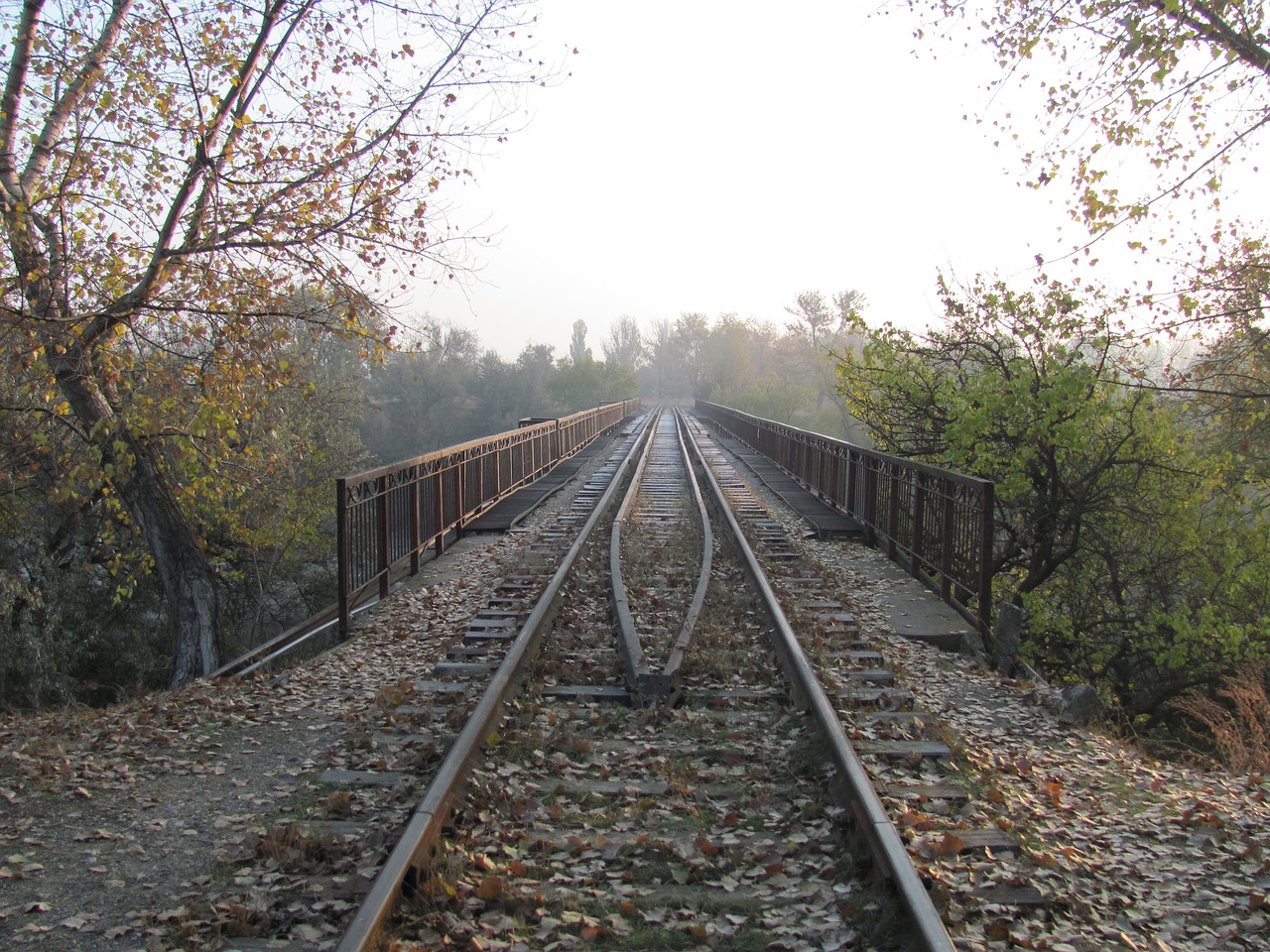bridge rails railway free photo