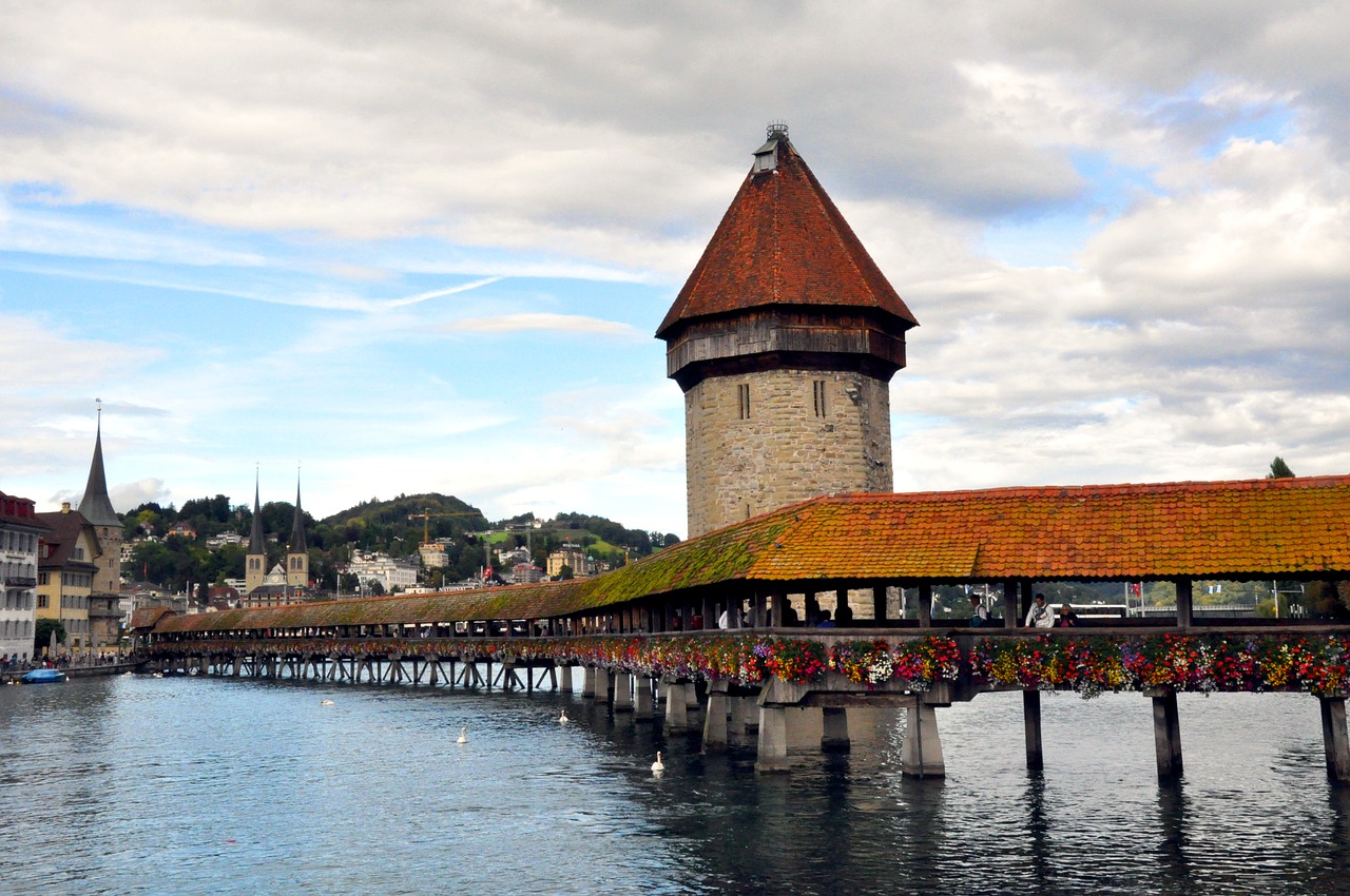 bridge lucerne river free photo