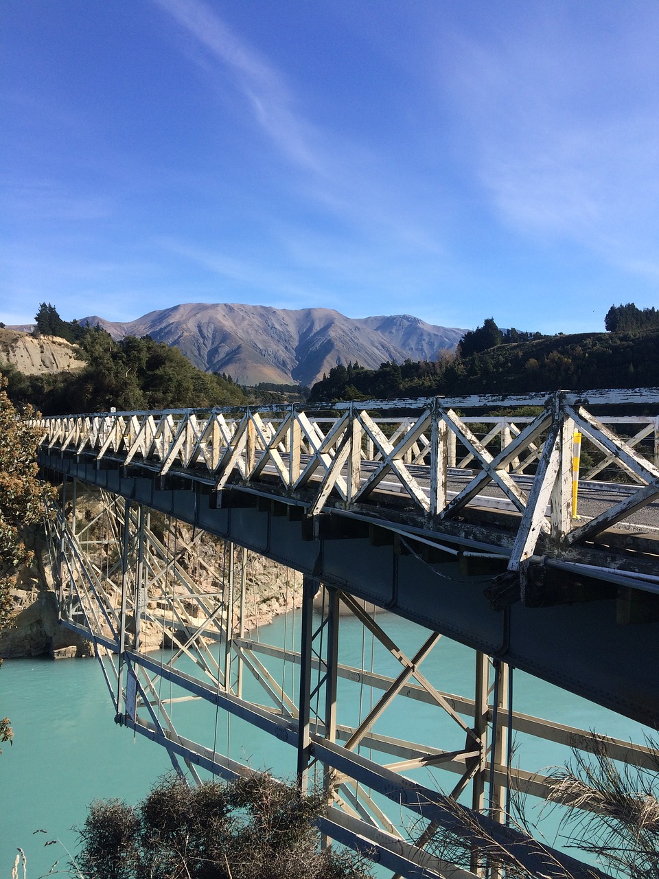 bridge river landscape free photo