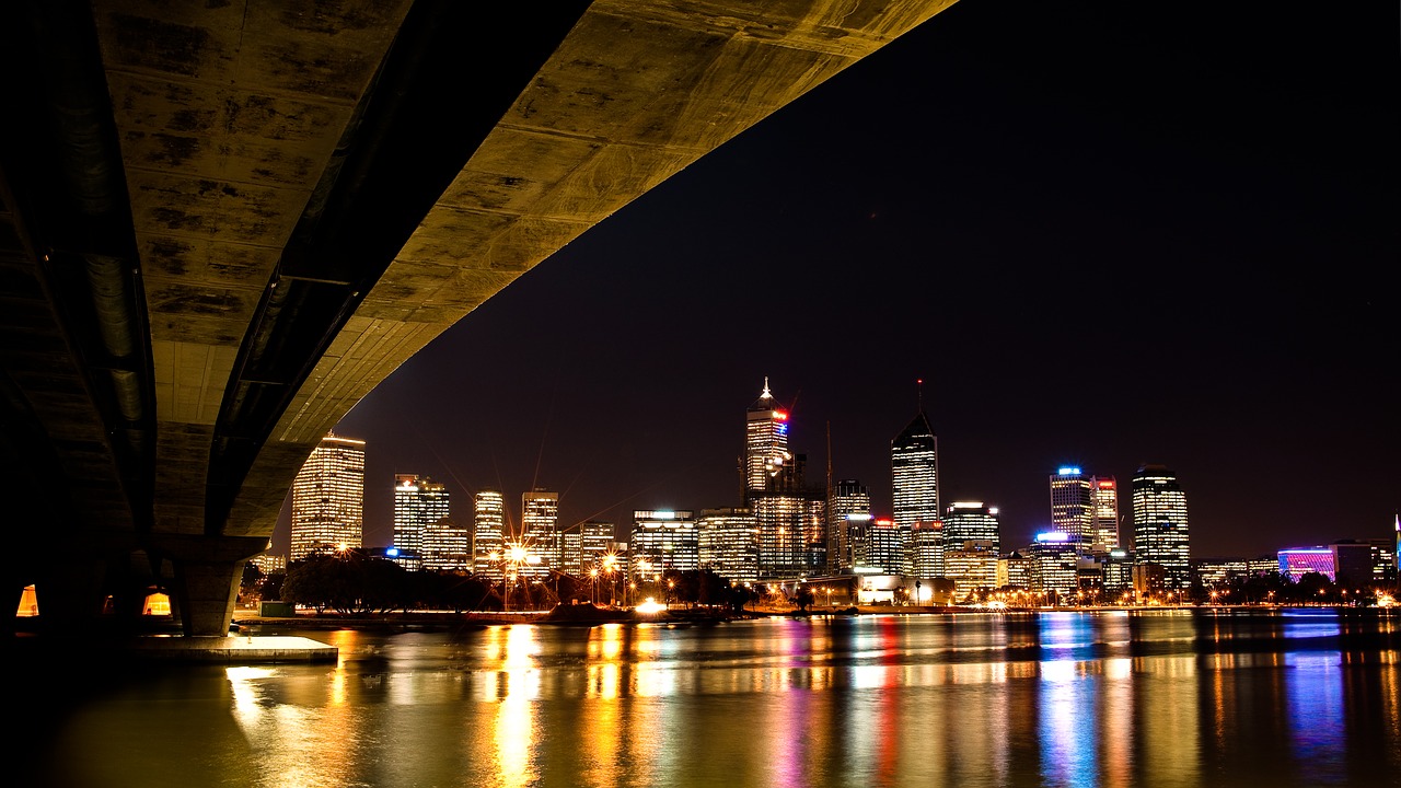 bridge city river free photo