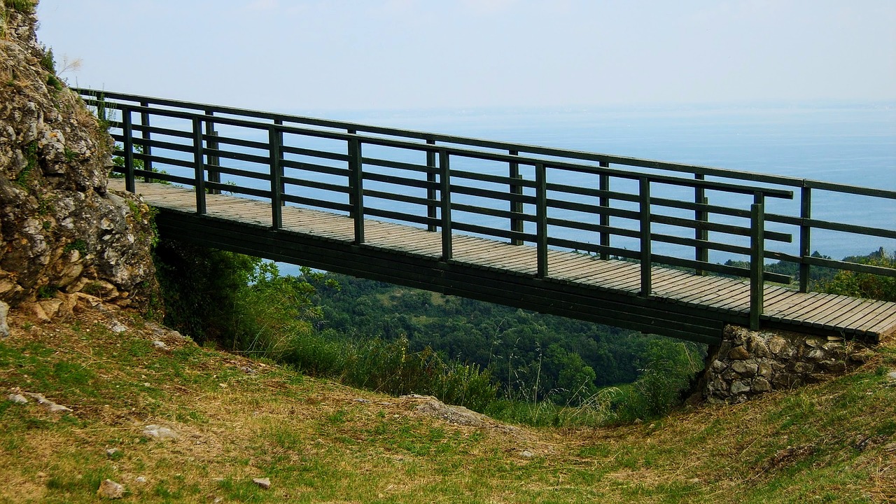 bridge hiking landscape free photo