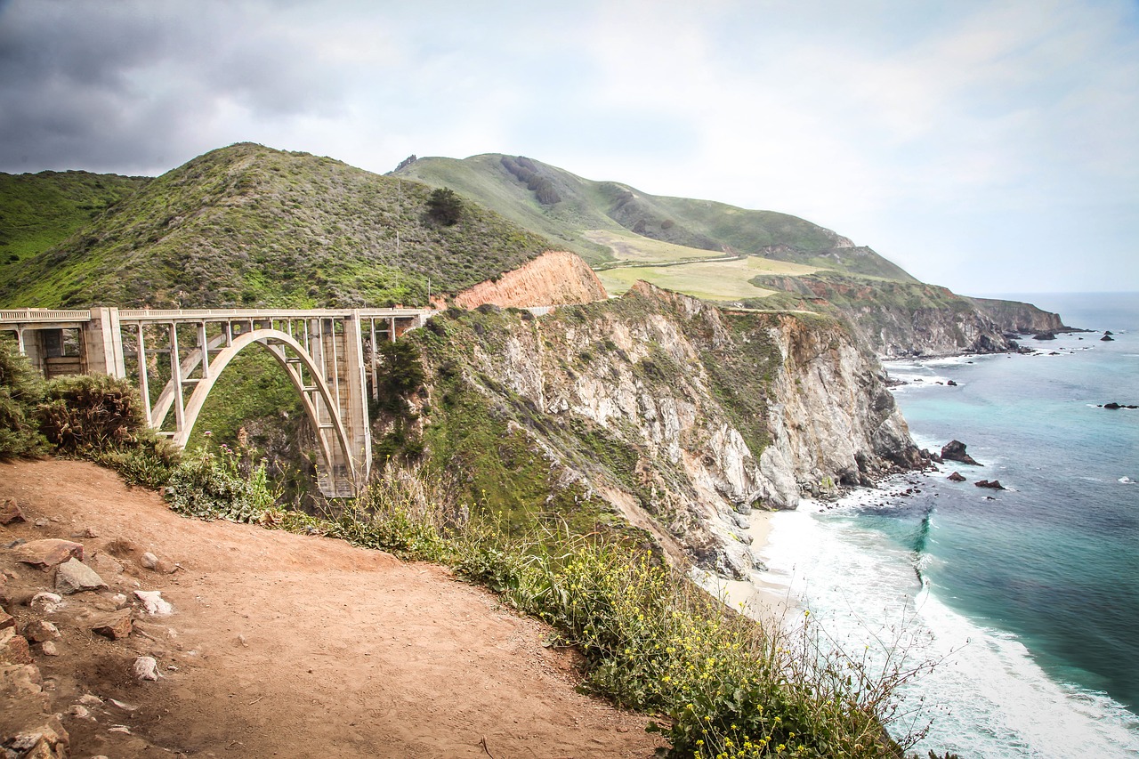 bridge coastline travel free photo