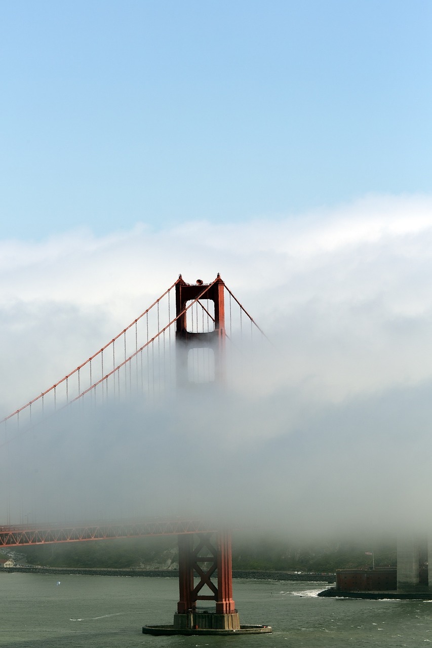 bridge golden gate fog free photo
