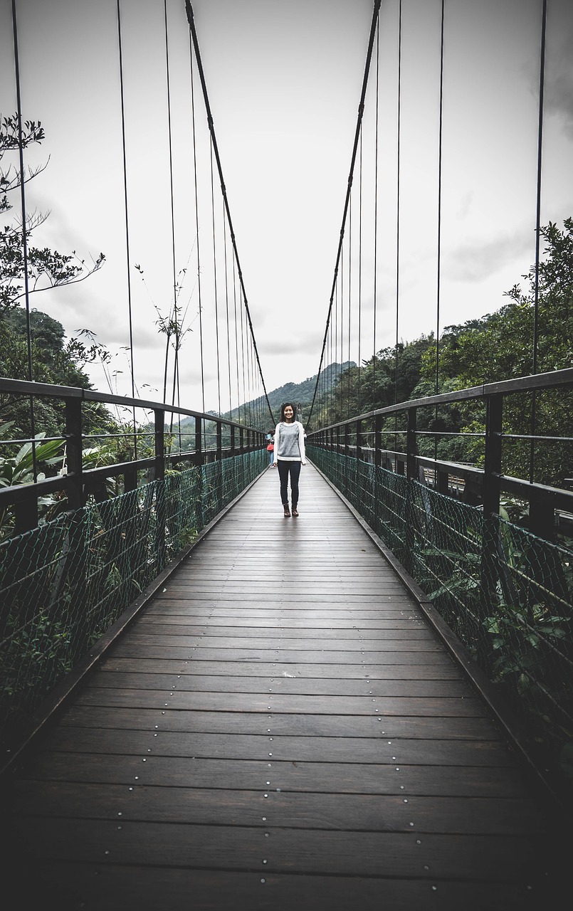 bridge taiwan waterfall free photo