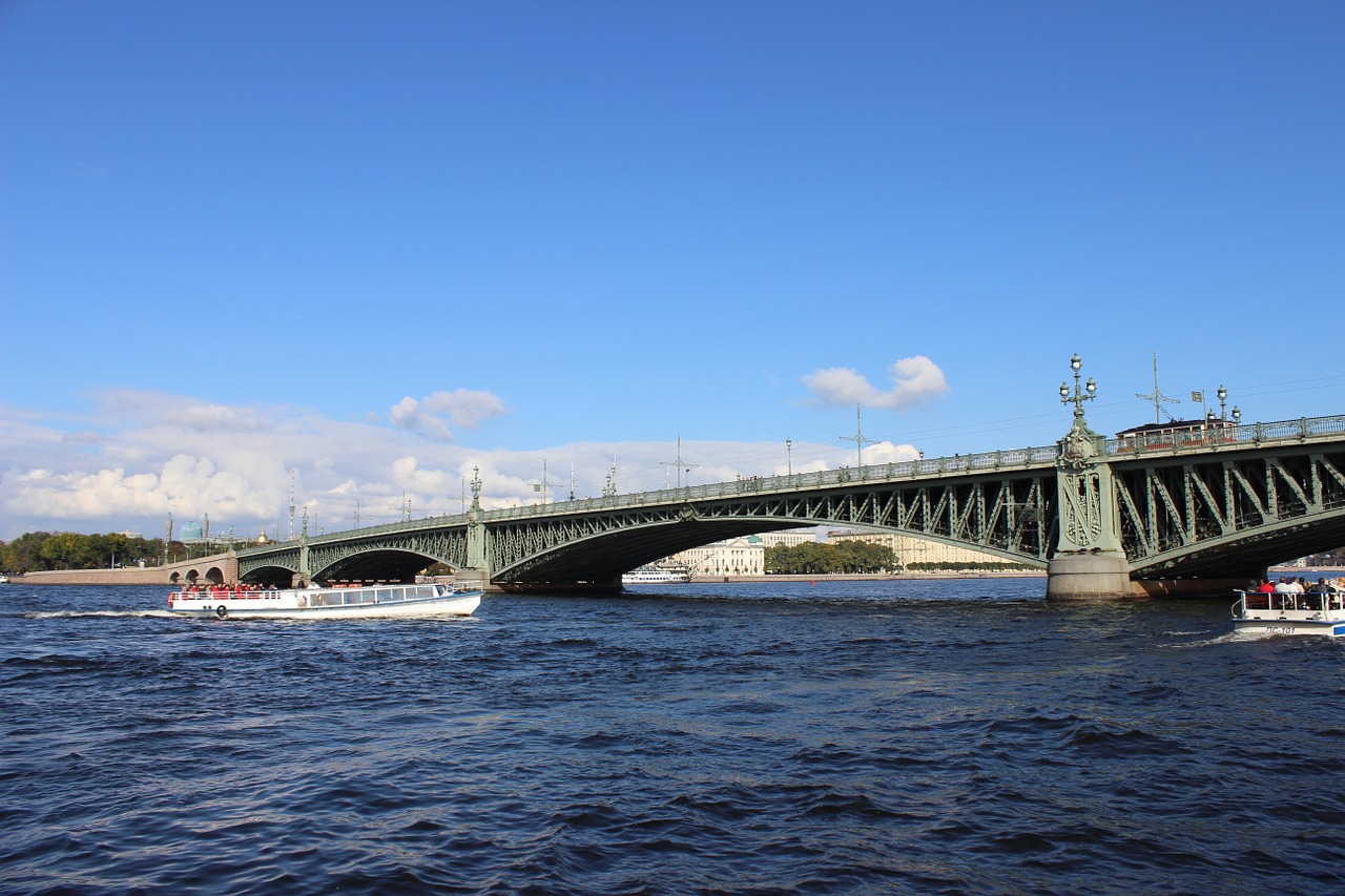 bridge river sky free photo